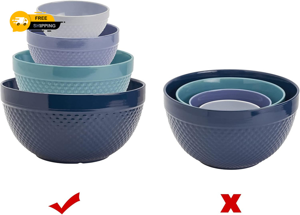 4Pcs Display Stands for Pyrex Mixed Cinderella Bowls, Stacker Stacking Rings New