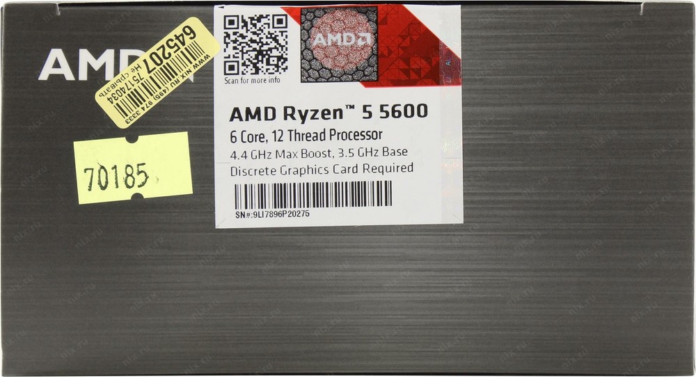 AMD Ryzen 5 5600 Integrated Graphics Desktop CPU Processor - 100-100000927BOX