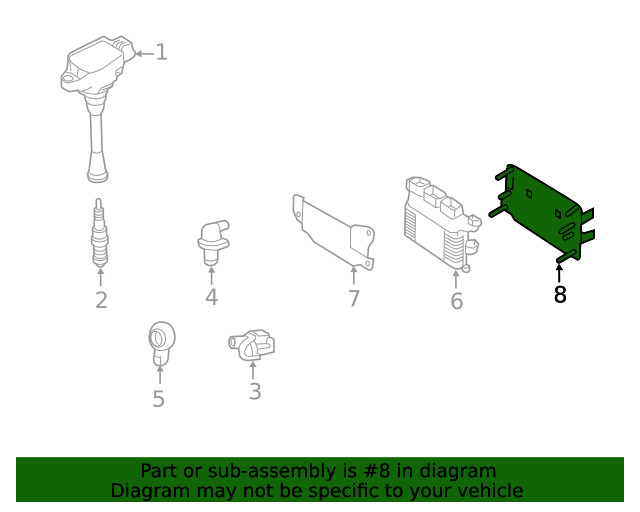Genuine Nissan Engine Control Module (ECM) Bracket 23714-6CA2A