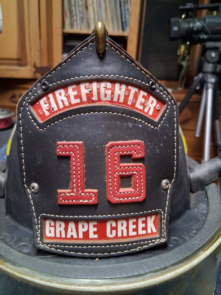 Fire-Dex 1910 Fireman Helmet VGC w/brass eagle