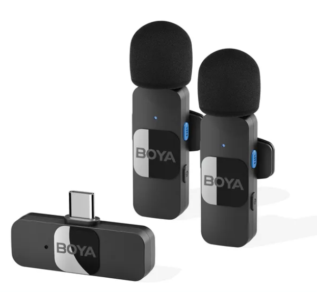 BOYA BY-V Professional Wireless Lavalier Mini Microphone - iPhone, Android, More