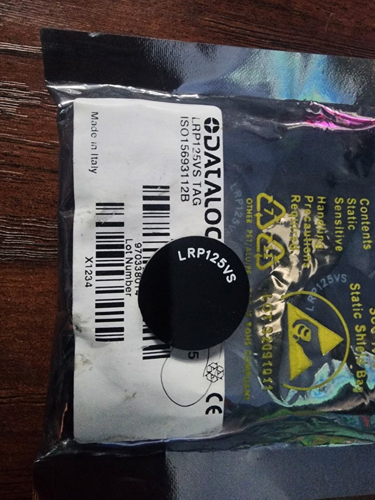 (25) NIB DataLogic LRP125VS HF PCB RFID Tags: 112 Bytes, ɸ22mm x 3mm Width
