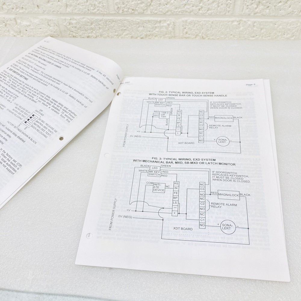 Securitron EXD Model Exit Delay Systems Installation & Operating Instructions