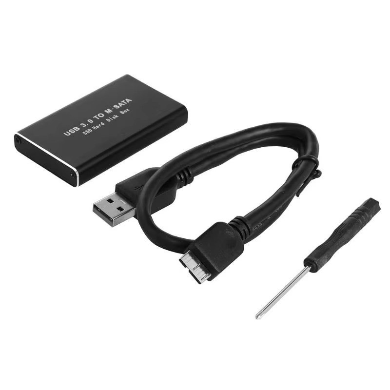 USB 3.0 mSATA SSD Enclosure | External Portable Drive Adapter Case US