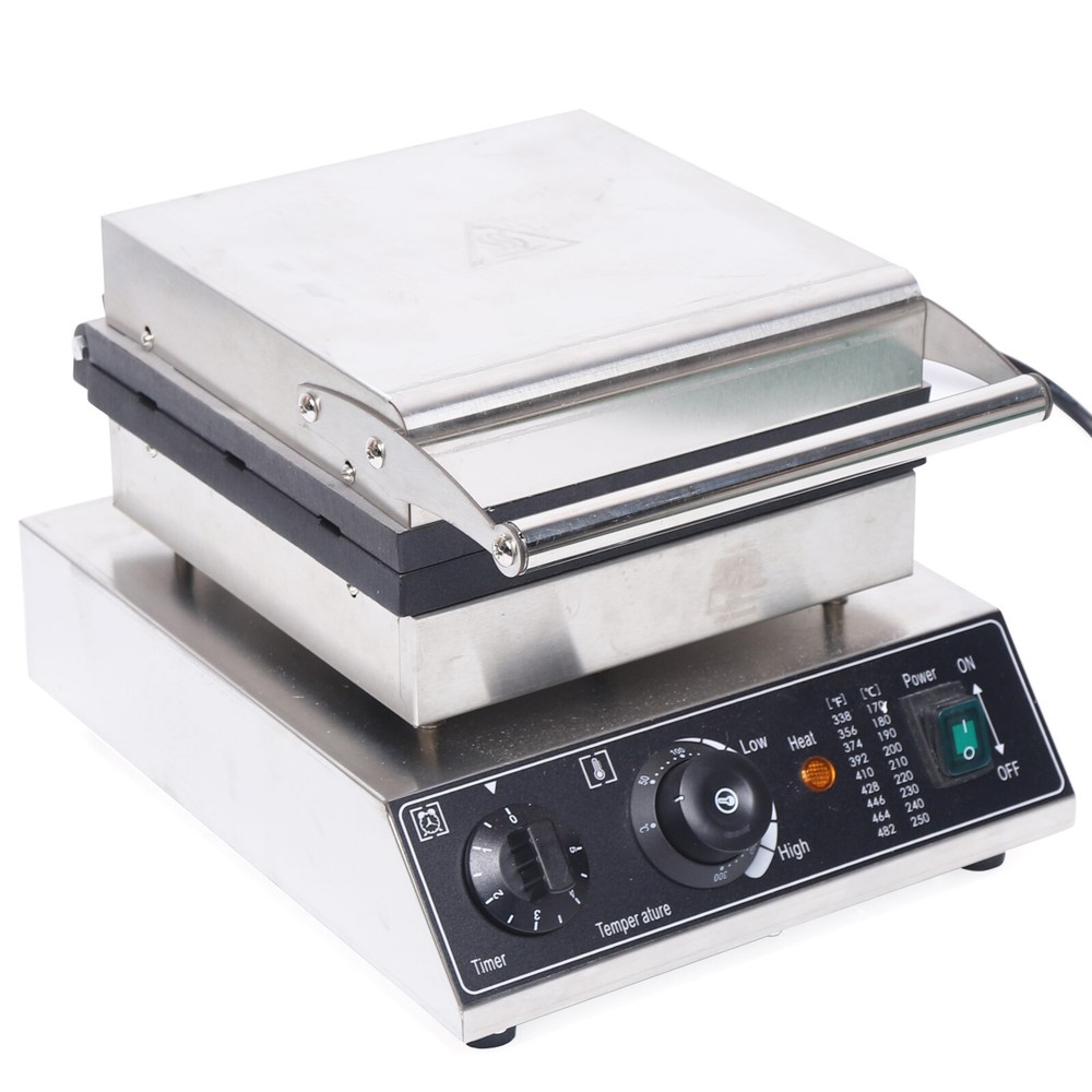 1500W 110V 6Pcs Commercial Waffle Maker Rectangle Waffle Maker Machine Nonstick