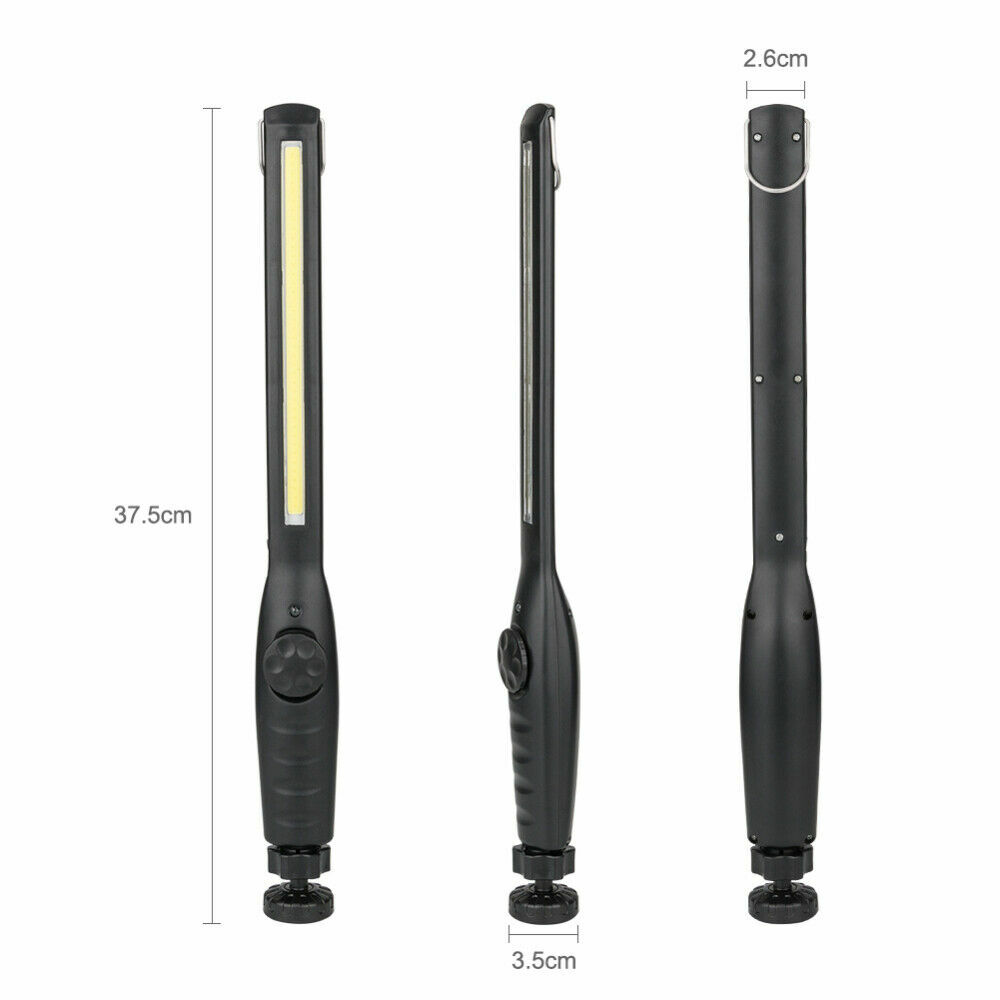 2 Pack USB Rechargeable LED COB Work Light, Magnetic Base Torch for Mechanics