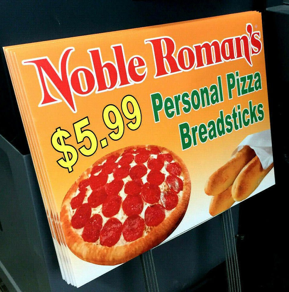 10 - 18x24 Yard Signs - Custom Design - Full Color - 2 Sided - Stakes Included!