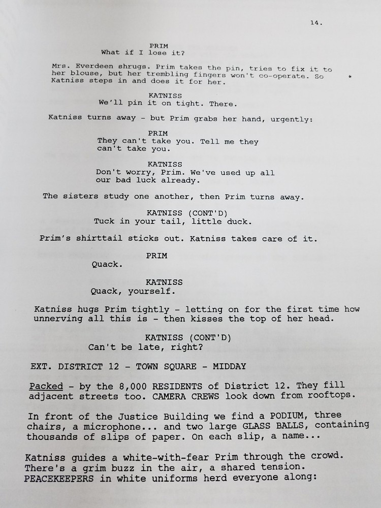 Hunger Games Script By Suzanne Collins Loose Leaf Script Metal Binding