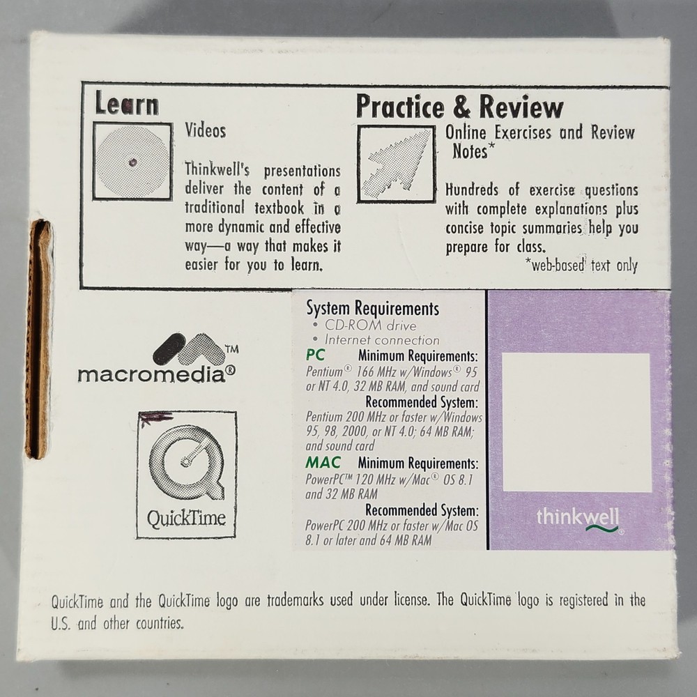 Thinkwell Science CD-ROM Textbook 15-Disc Educational Video Lectures Home School