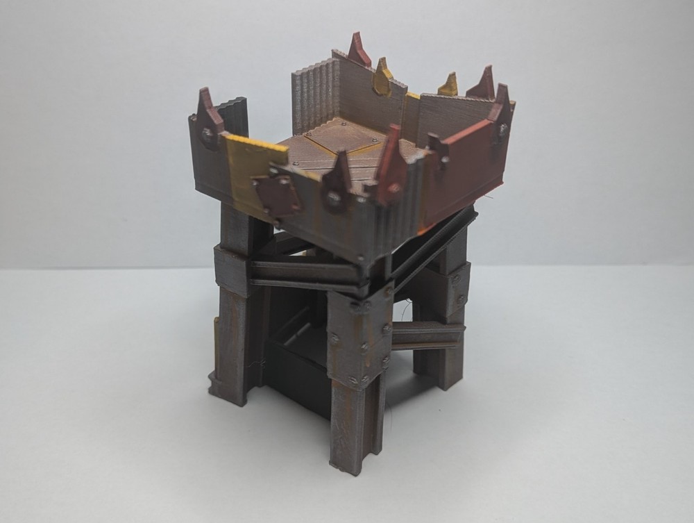 2x Scrap Tower Sci-fi Gaming 3d printed ork
