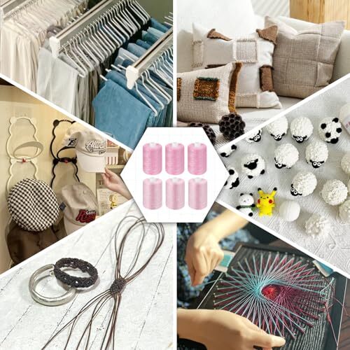 All Purpose Sewing Thread, Thread for Sewing Machine, 6 Spools Each 1000 Yards