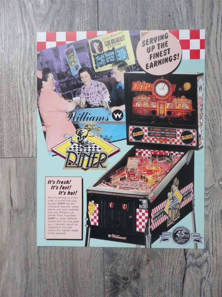 Diner Pinball Machine Williams Flyer