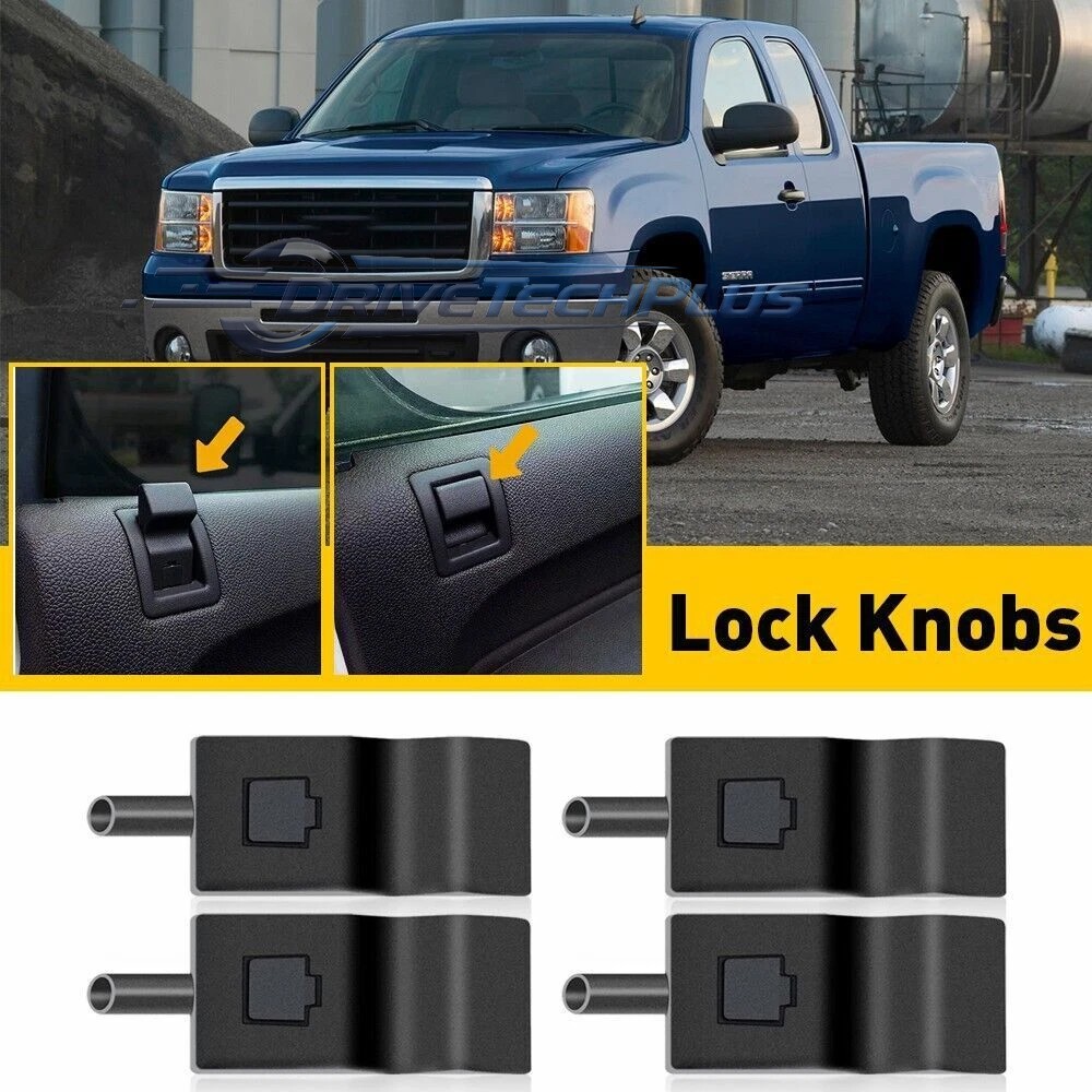 Car Door Lock Knob Handle Pull Pin Trim For GMC Sierra Silverado Chevy 2007-2013