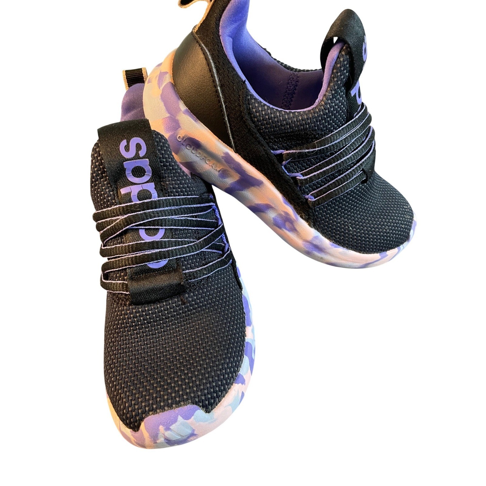 Adidas Lite Racer Adapt 7.0 Sneaker Multi Color Girls Sz 13 NEEDS INSOLES