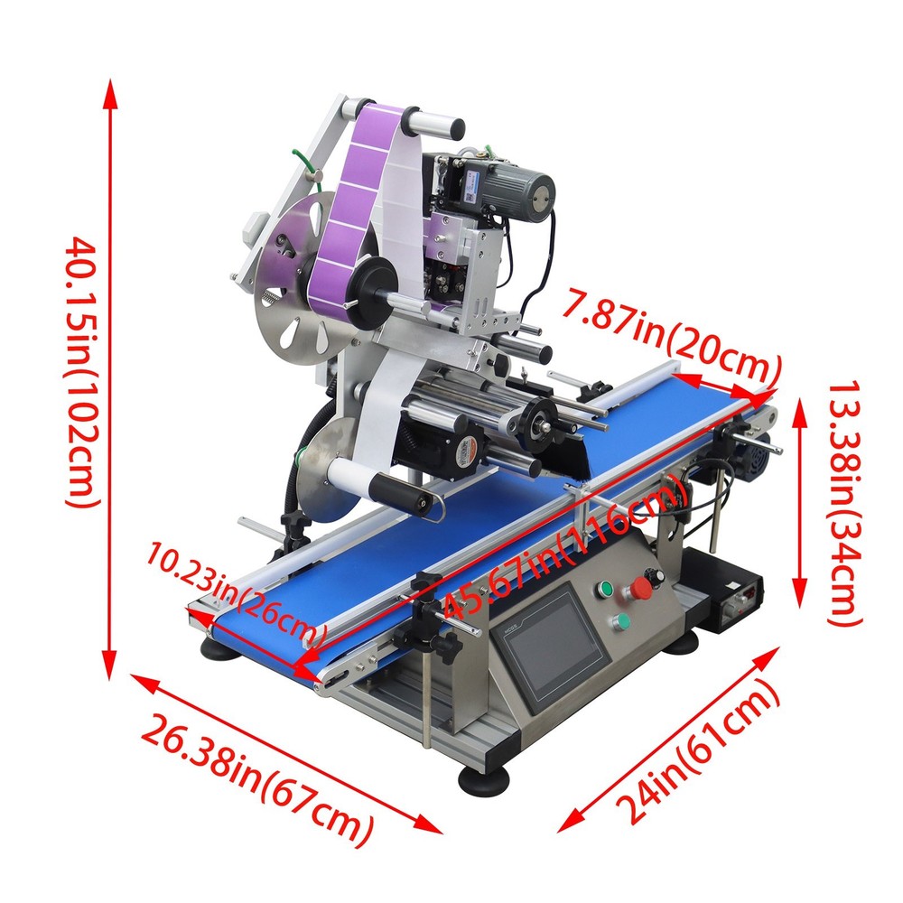 Automatic Desktop Conveyor Table Plate Coding Labeling Machine 25-50PCS/min 800W