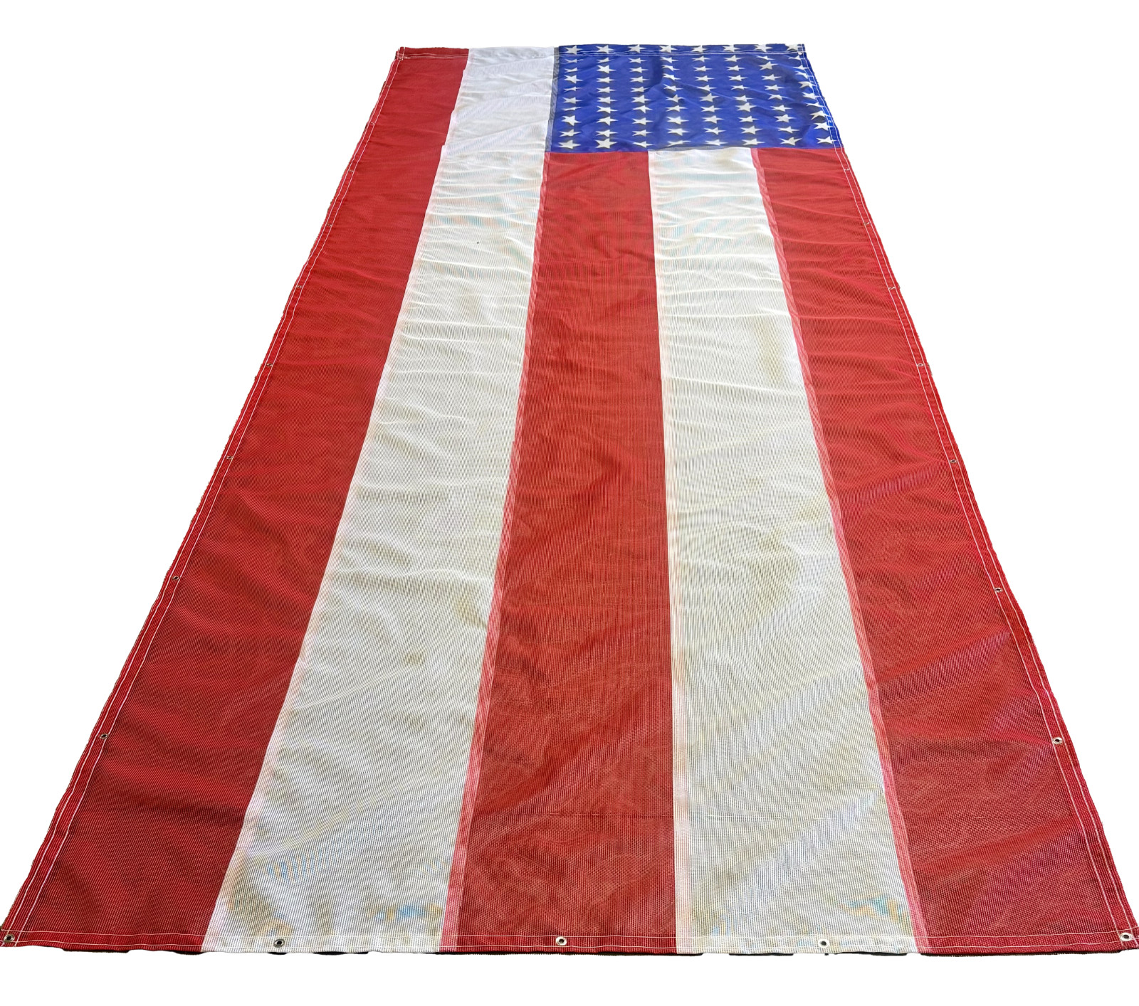 7' 6" x 18' American Flag Mesh Dump Truck Tarp
