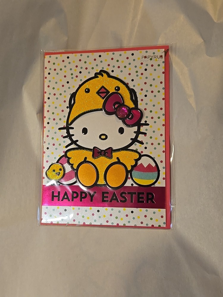 Hello Kitty Papyrus Happy Easter Greeting Card