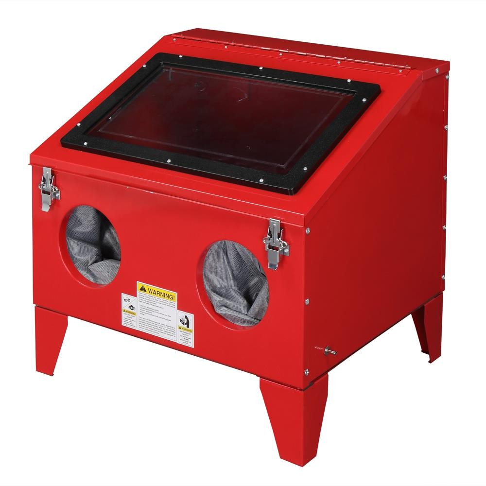 Sand Blast Abrasive Cabinet with Gun, Hose, Gloves, Nozzles, Sandblaster, Media