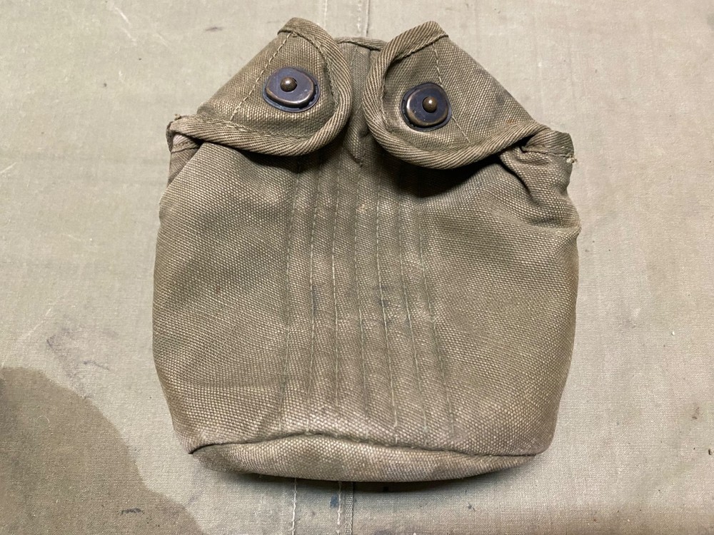 ORIGINAL WWII US ARMY M1942 CANTEEN CARRIER COVER-DATED 1945