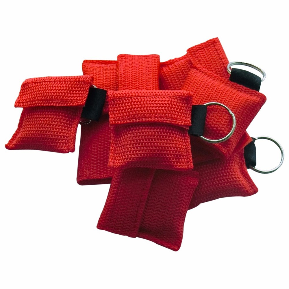 200 pcs CPR MASK WITH KEYCHAIN CPR FACE SHIELD AED FIRST AID TRAINING