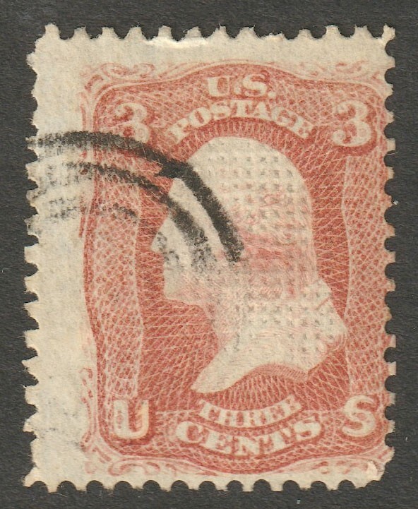 Scott #94 3 Cent F Grill Used Target Cancel   94SP03-53