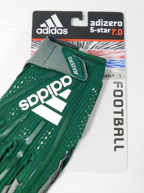 adidas adizero 5-Star 7.0 Leather Forest Green Football Gloves Size L