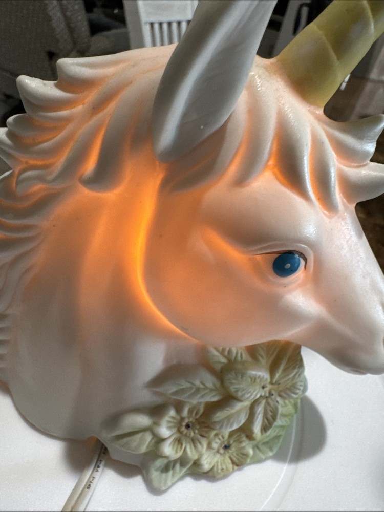Vintage Ceramic Unicorn Nite Light