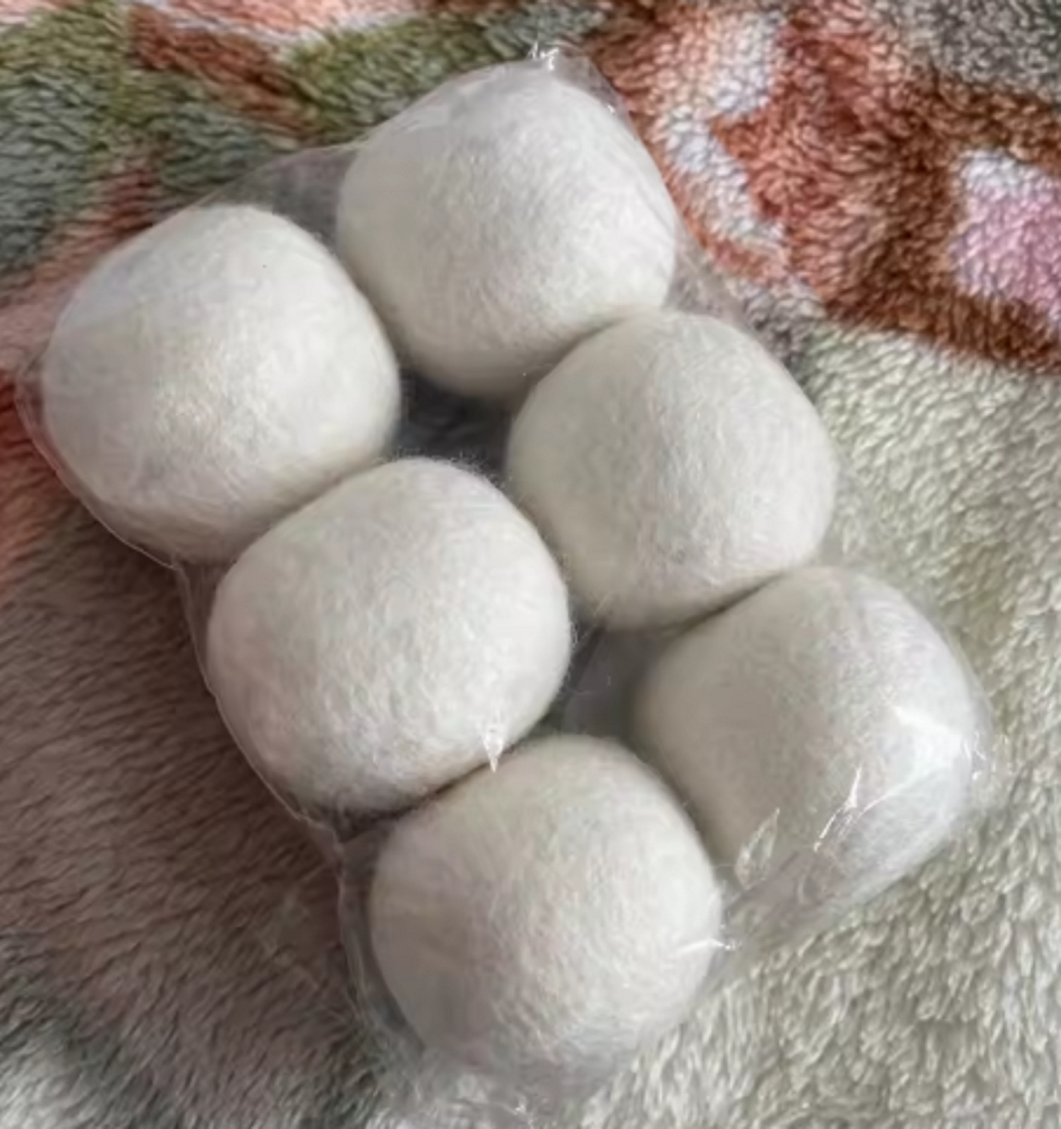 6 Wool Dryer Balls XL Organic Wool Natural Laundry Fabric Softener Antistatic