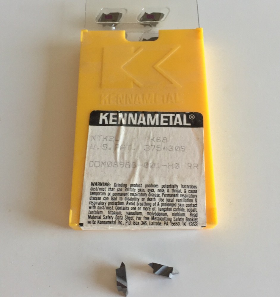 KENNAMETAL THREAD NTK2L RELIABLE GRADE KC68 (5) INSERTS AS SHOWN.