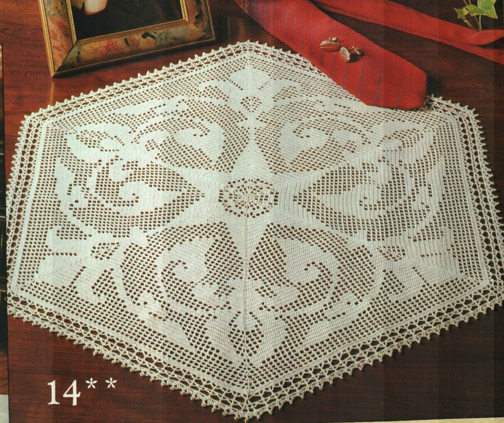 FLORA REFLECTIONS DOILY 21" HOME DECOR CROCHET PATTERN INSTRUCTIONS