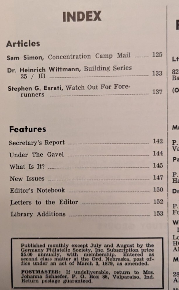 7 Vintage Issues 1964 German Post Specialist Newsletters POW Camps Himmler Stamp