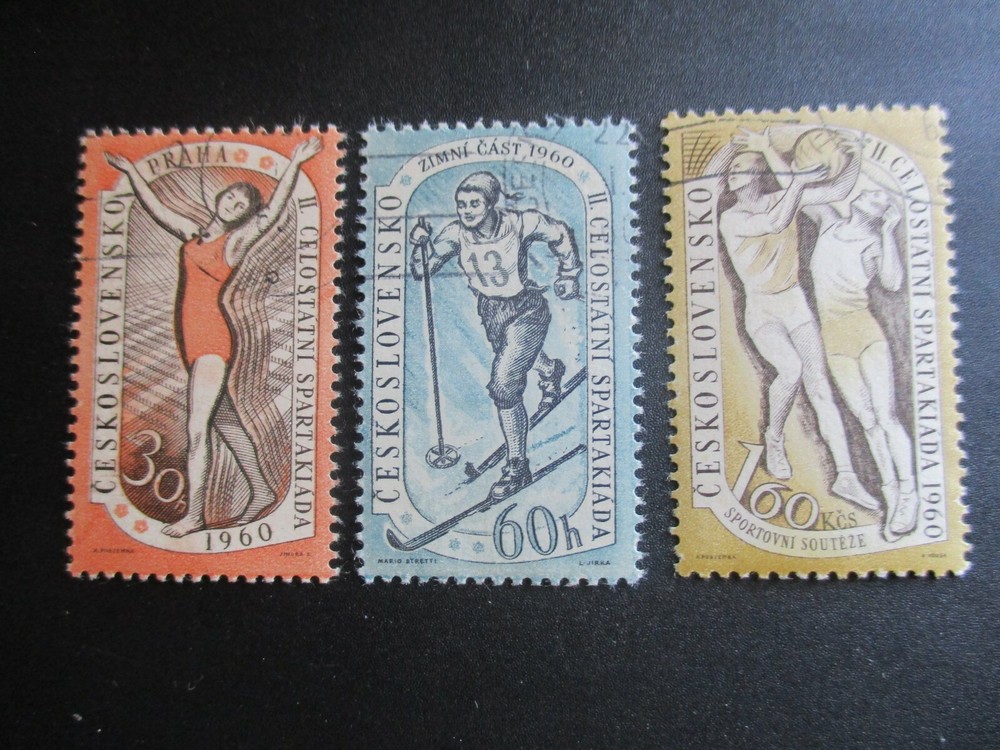 Czechoslovakia, Scott#955-957, used