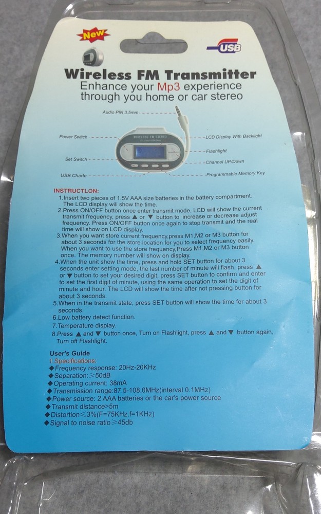 6 In 1 Wireless FM Transmitter CY-668 Tested