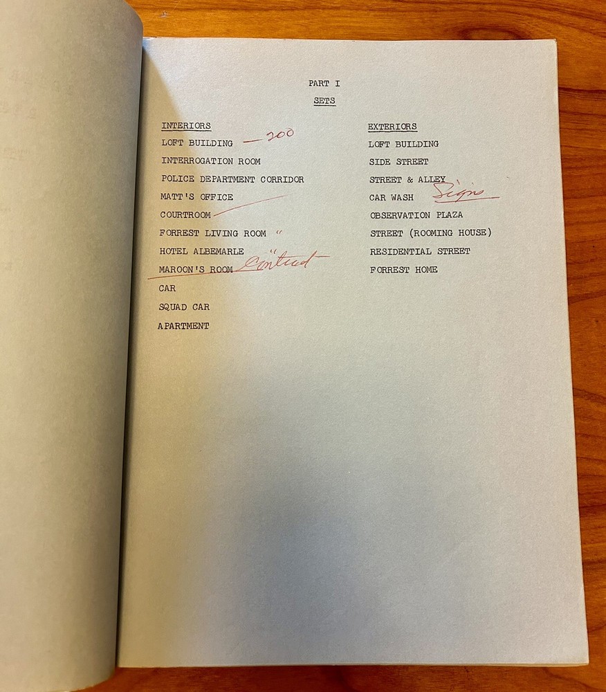 Robert Taylor’s Detectives Original TV Script