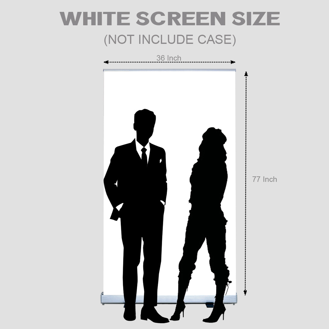 White Large Retractable Backdrop Stand for Video Photographi Streaming