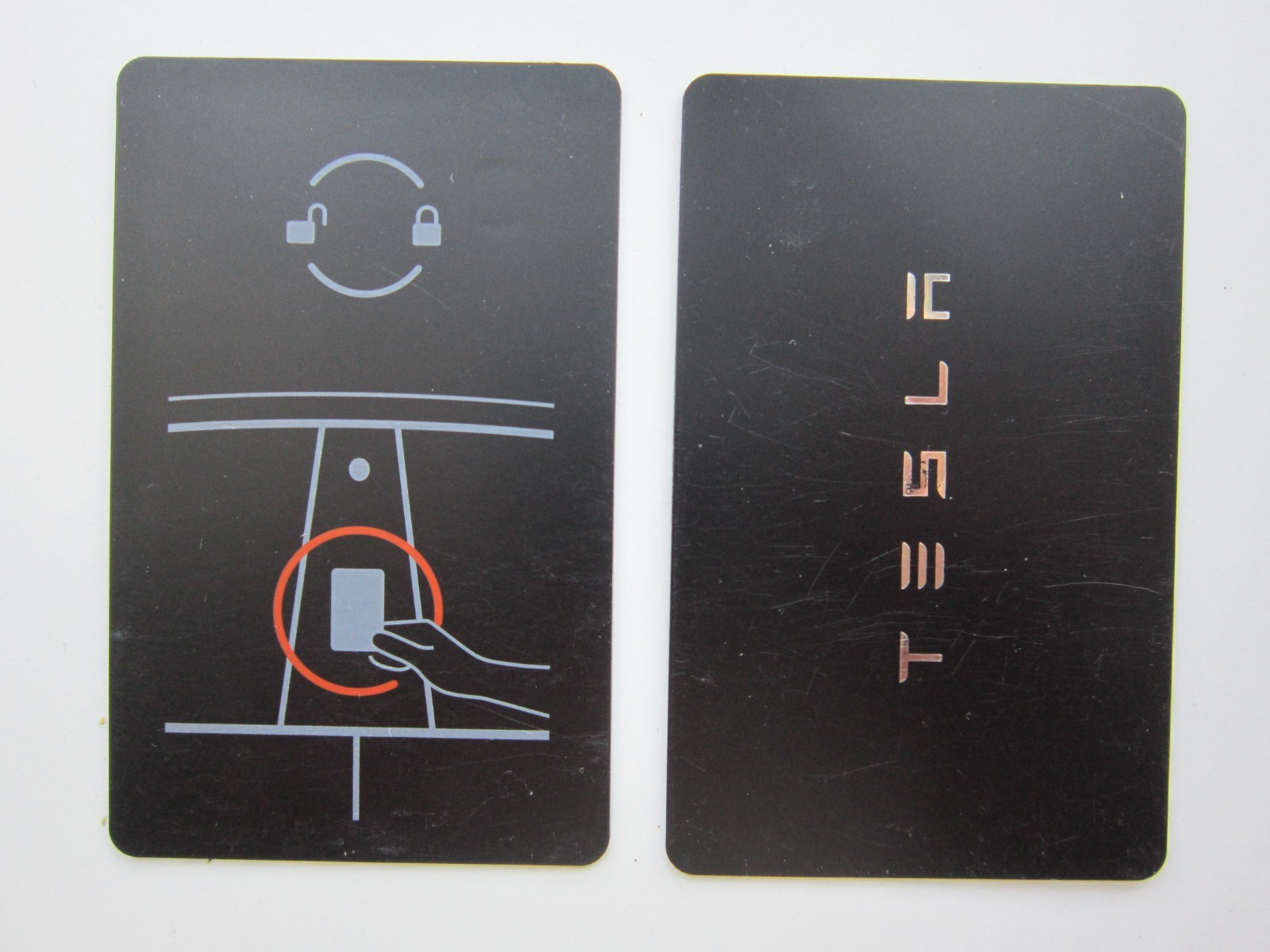 2 x OEM 2017-2025 TESLA MODEL 3 Y S X Cybertruck KEY CARD /Worn