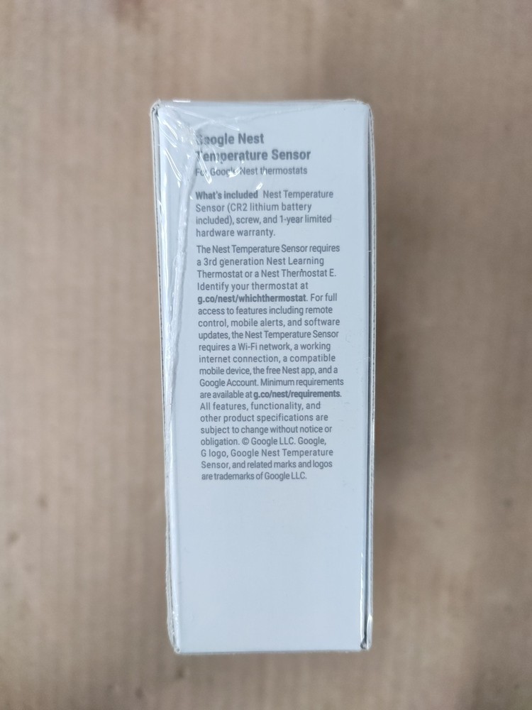 New Google Nest Temperature Sensor 3rd White Model T5000SF Sealed Box