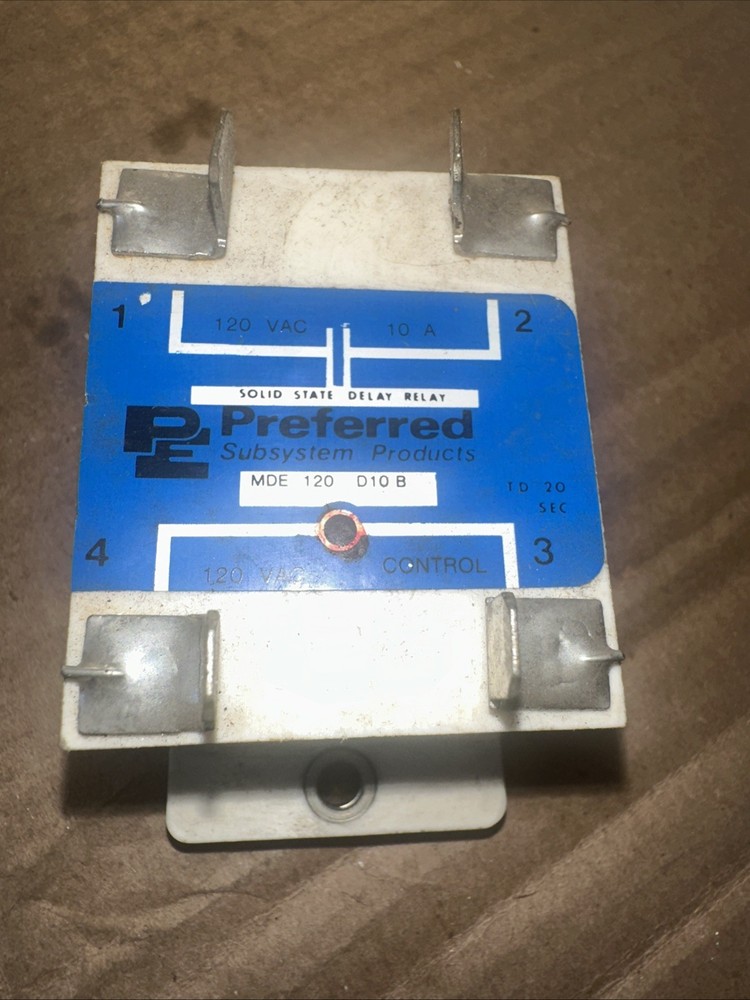 PREFERRED SUBSYSTEM PRODUCTS SOLID STATE DELAY RELAY 120 VAC