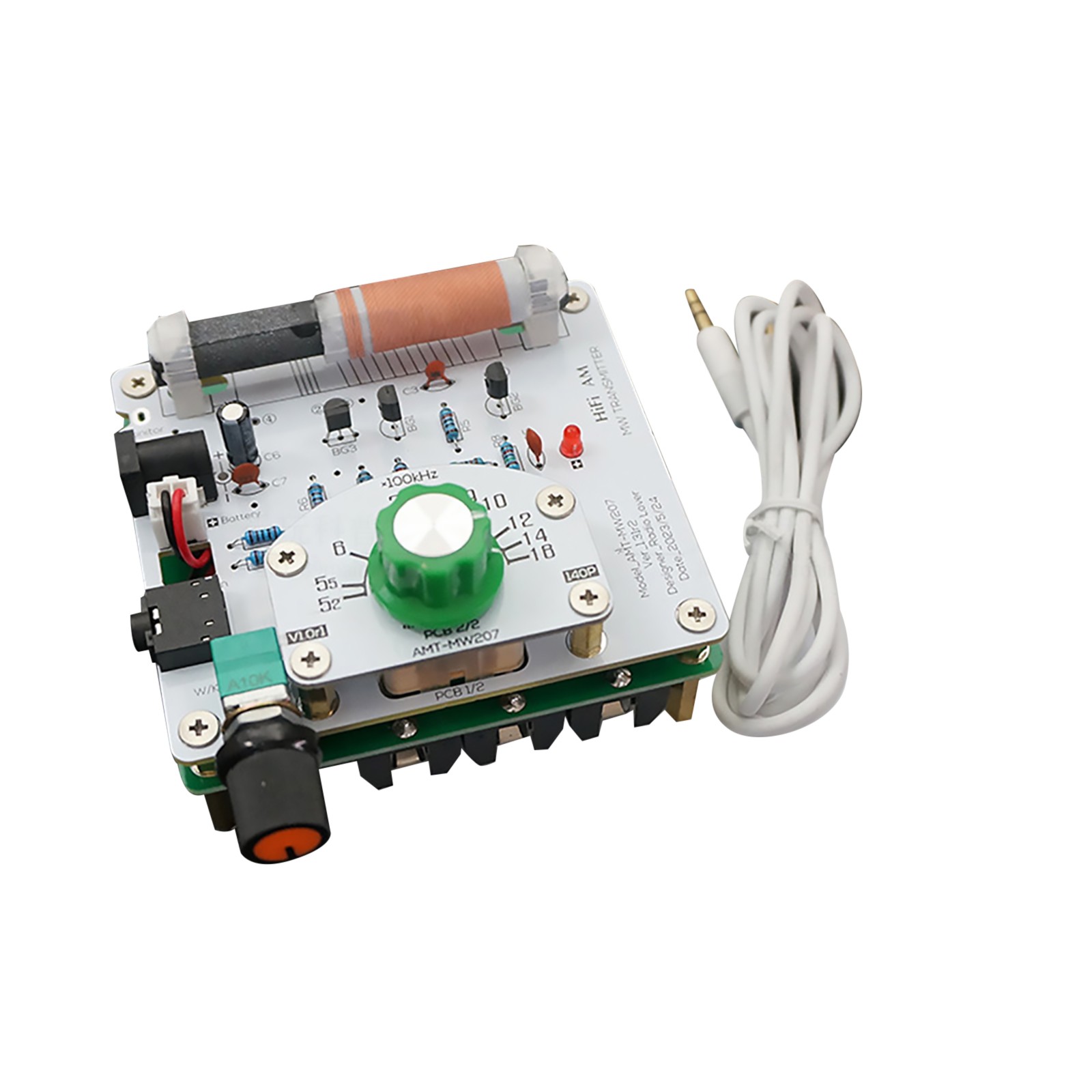525-1605KHz AM Transmitter MW Transmitter AMT-MW207 Finished DIY w/ Signal Cable
