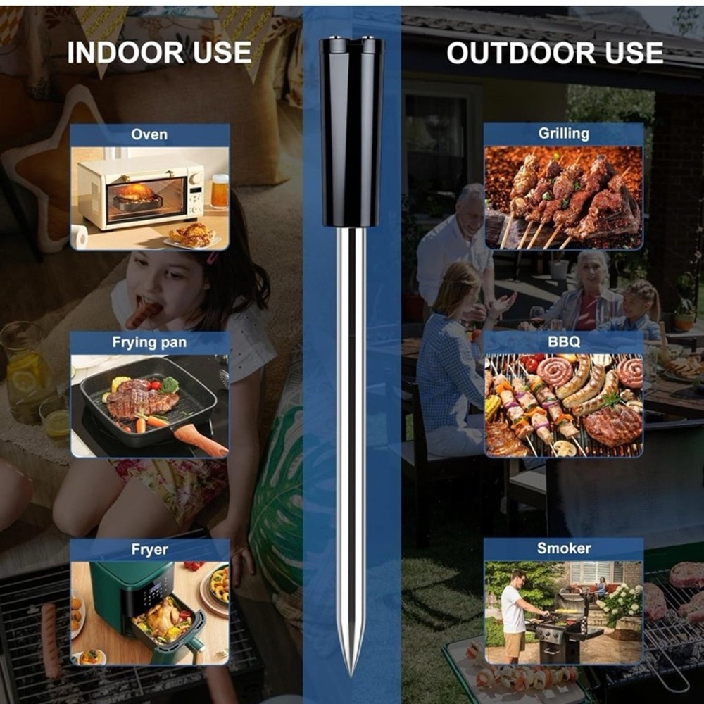 Wireless Meat Thermometer Bluetooth with Ceramic Probe: Waterproof Digital Oven