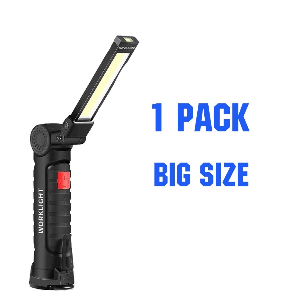 Rechargeable LED COB Work Light Mechanic Flashlight Lamp Magnetic Base Bright