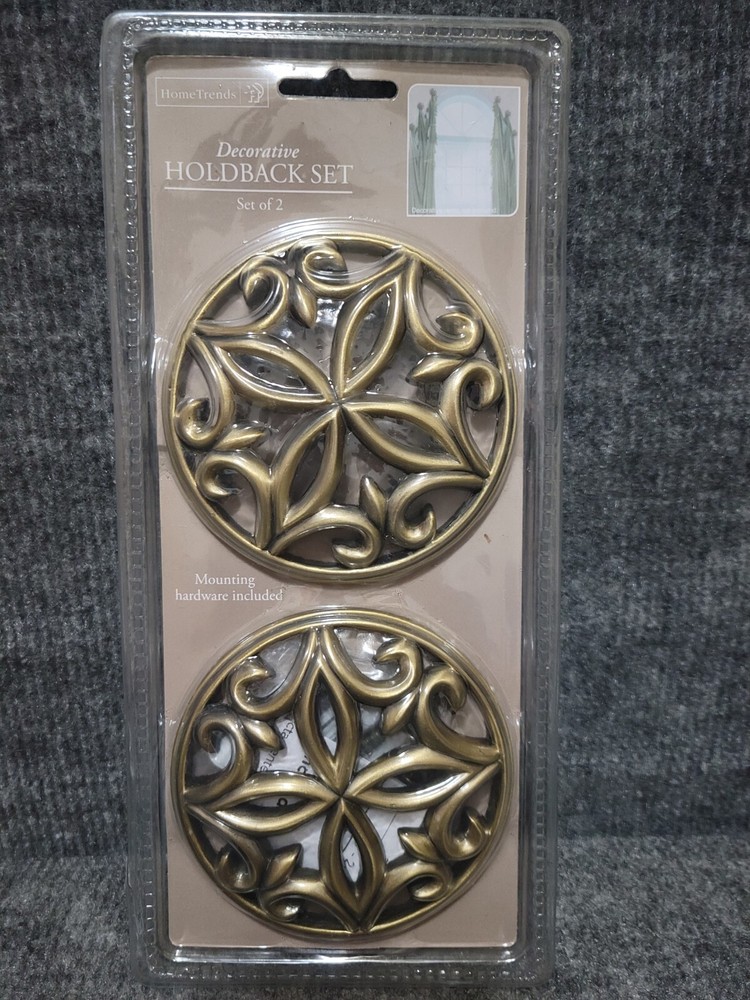 Home Trends Decorative BRONZE HOLDBACK SET