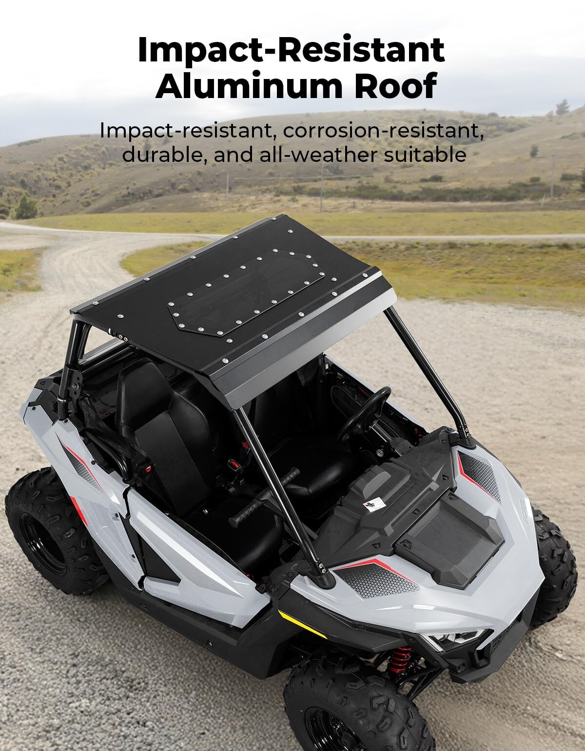 KEMIMOTO UTV Aluminum Roof W/Fixed Sunroof For Polaris RZR 200 2022-2025 2889739