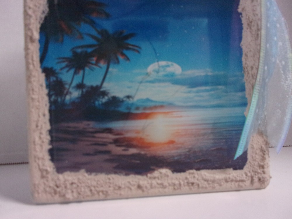Palm Tree Lighted Glass Block