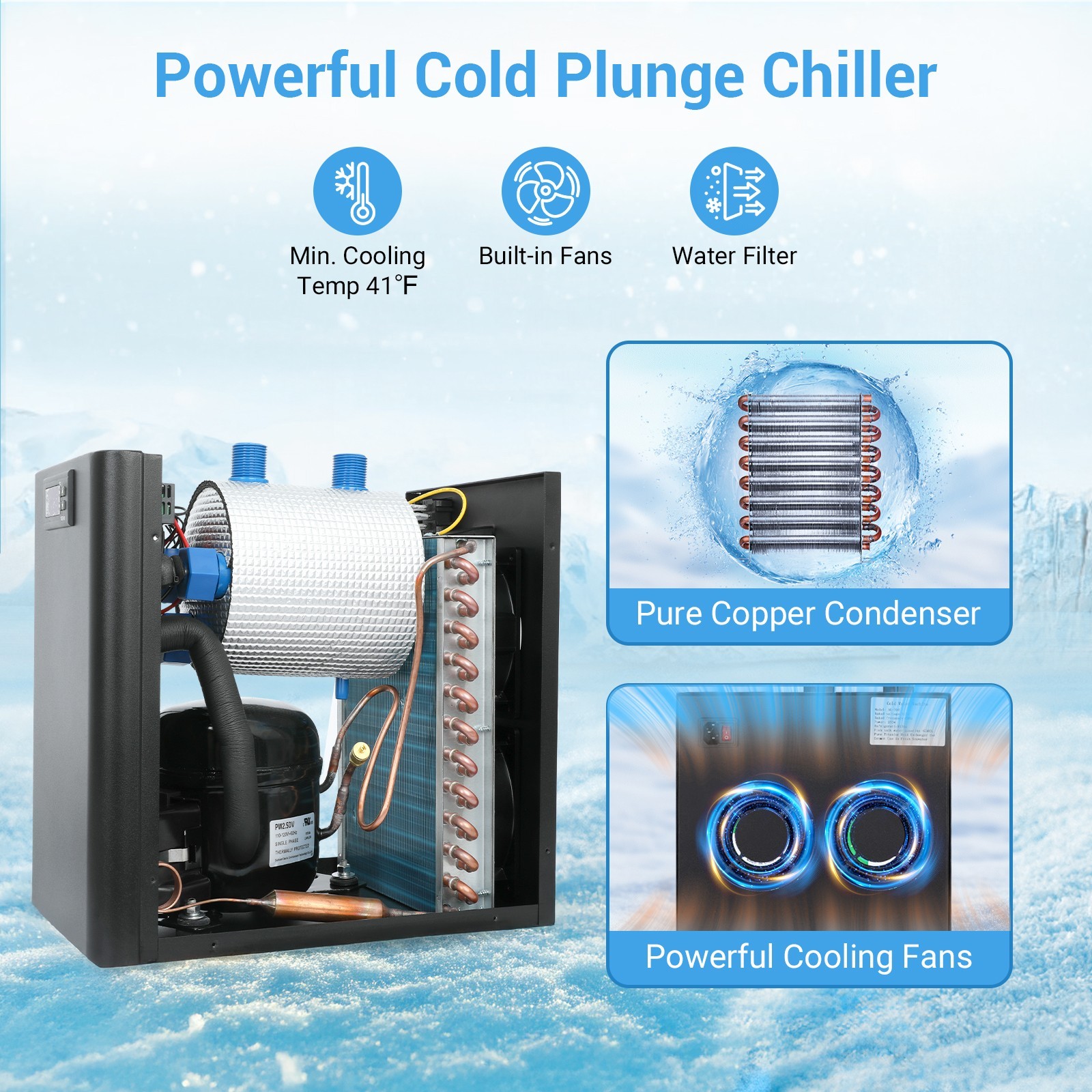 Pro Water Chiller Cold Plunge Ice Bath Chiller Cooler with Built Filter And Pump