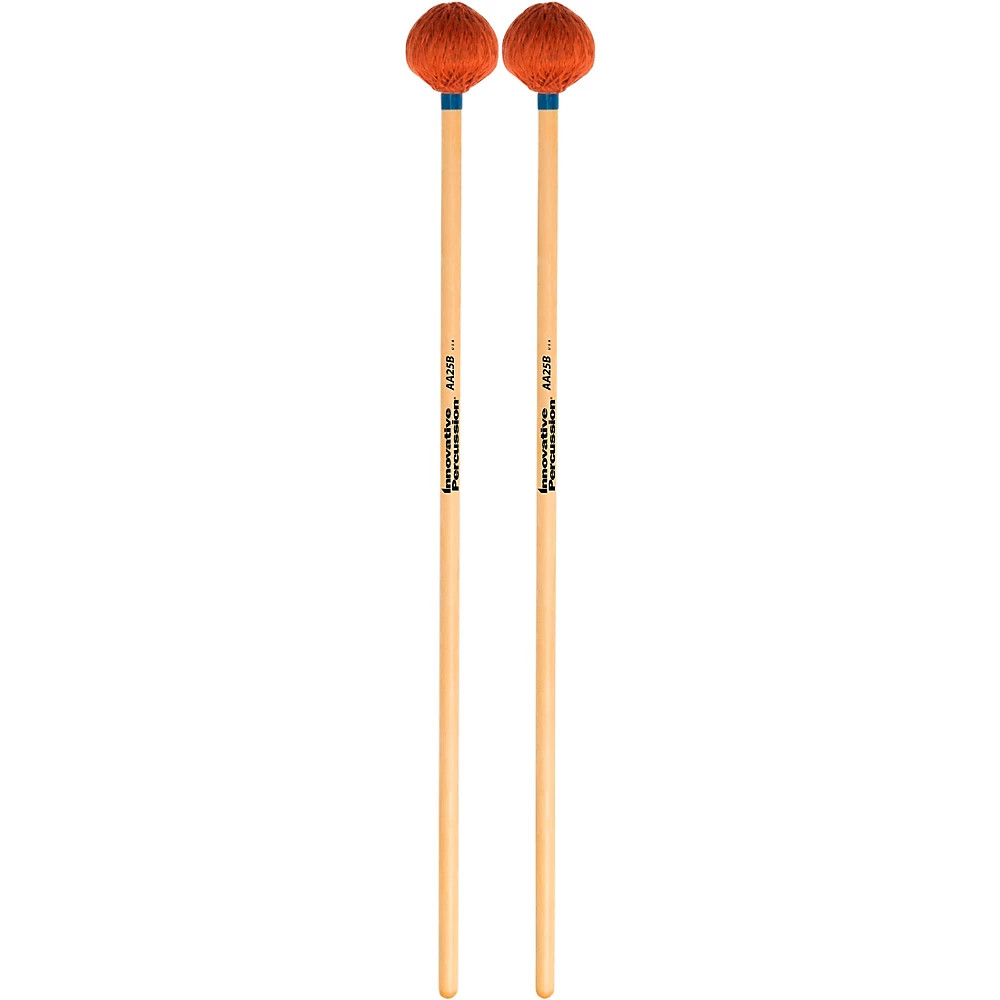 Innovative Percussion Anders Astrand Medium Marimba Mallets Medium Orange Cord