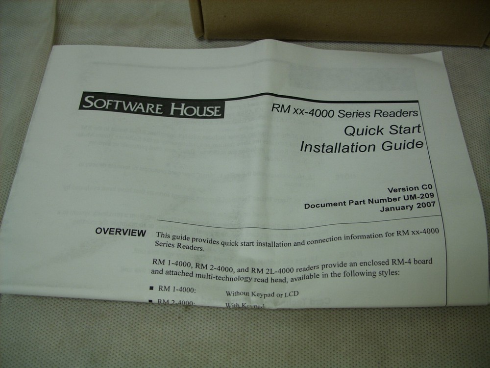 Software House RM1 RM1-4000 Multi-Tech Wall Mount Access Control Reader Damaged