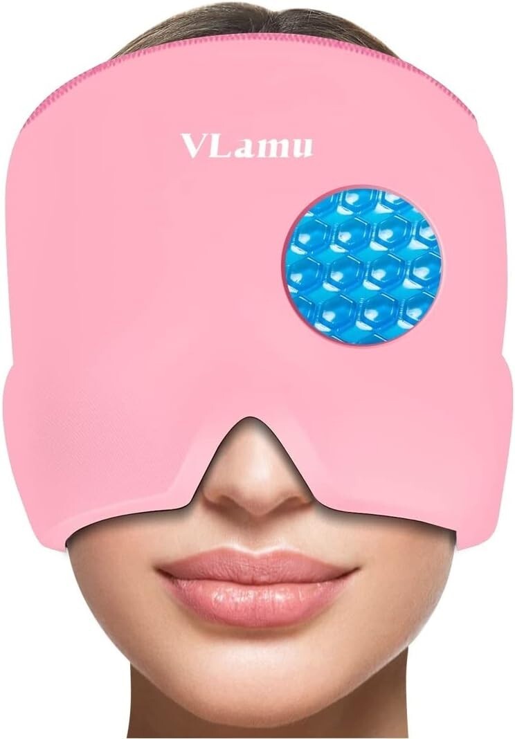 Hat for Migraine Relief Cold and Hot 2 in 1 Migraine Ice Head Wrap Relief Cap