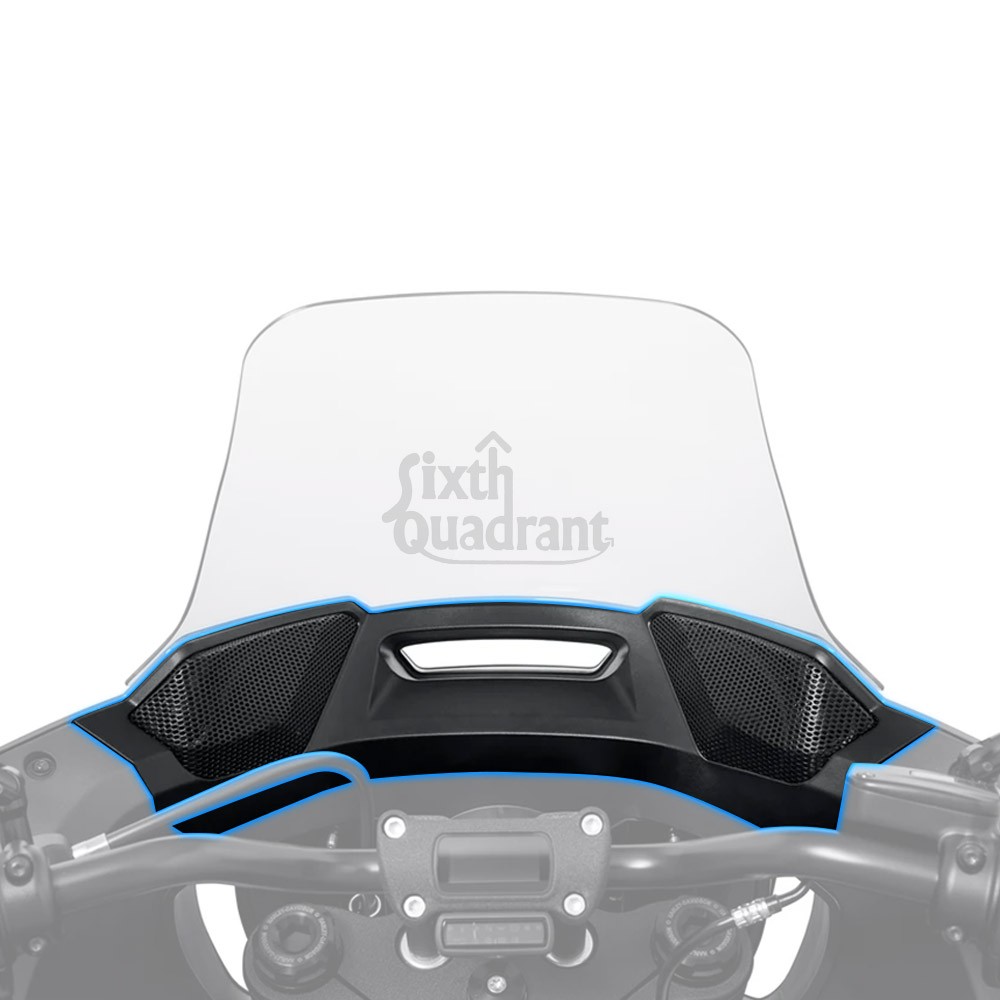 Black Inner Fairing Audio Kit For Harley Softail Lowrider ST FXLRST 2022-2024 25