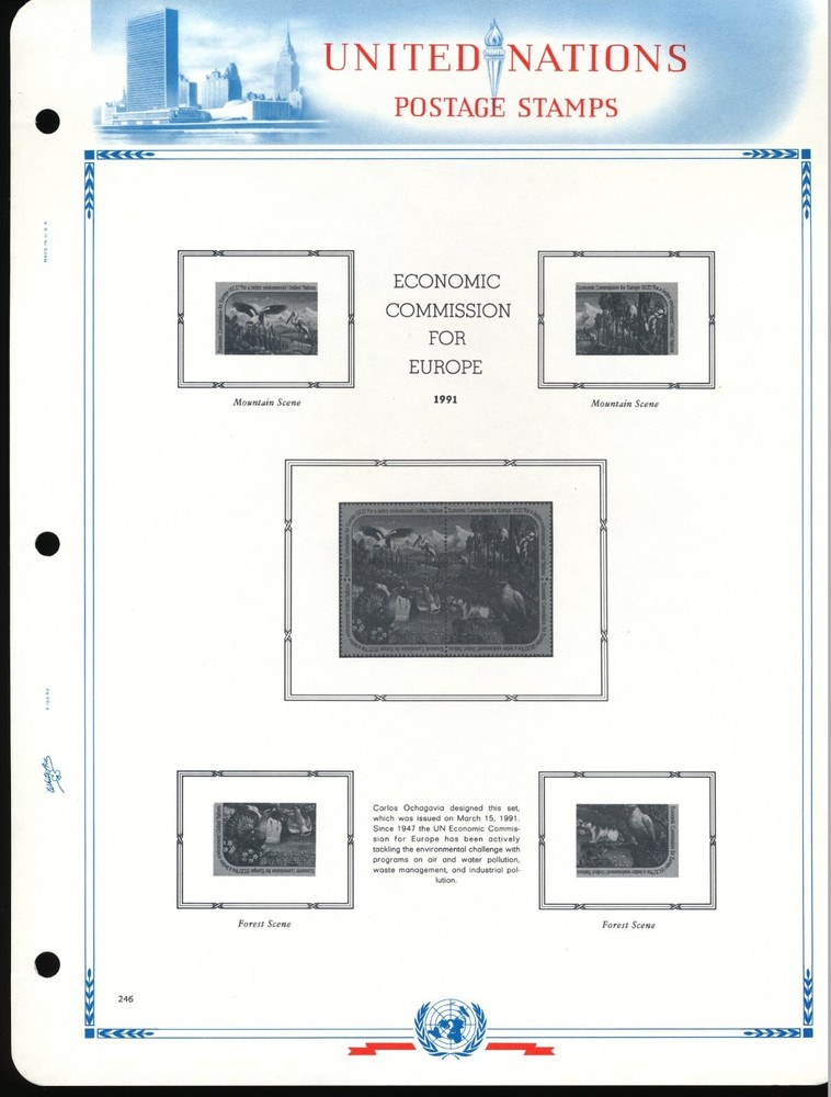 WHITE ACE 1991 United Nations Singles Album Supplement UN-39